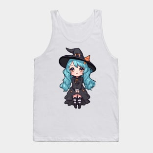 Anime girl witch Halloween Tank Top